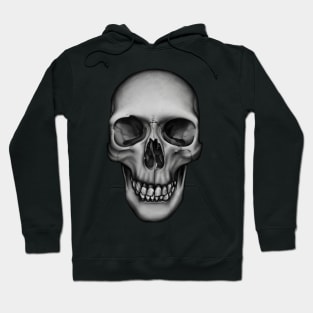 Human Skull V2 Greyscale Hoodie